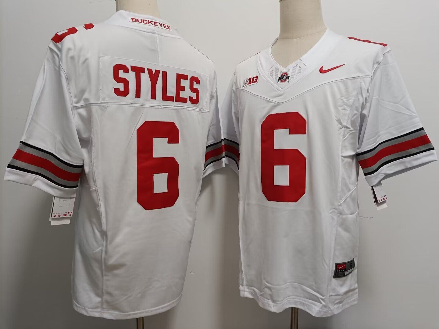 NCAA Men Ohio State Buckeyes 6 Sonny Styles white Nike jersey